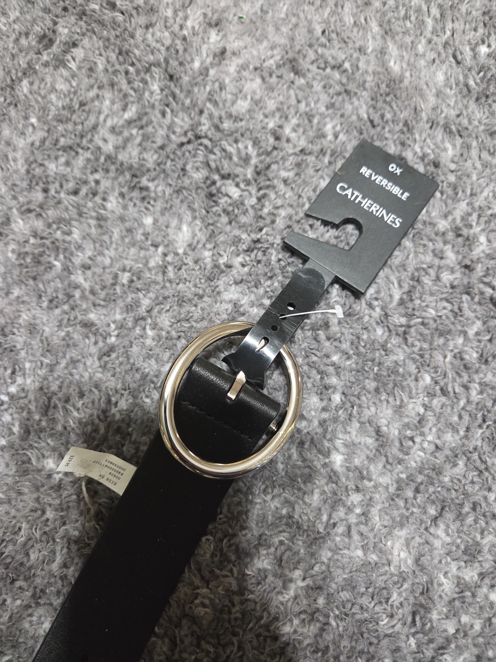 Catherines Plus Black Women's Reversible Belt